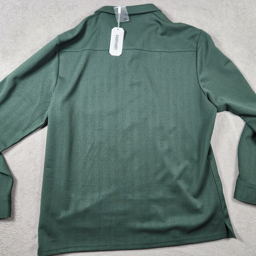 Coofandy Herringbone Textured Button Down Shirt Mens size L Large Long Sleeve - Picture 4 of 8